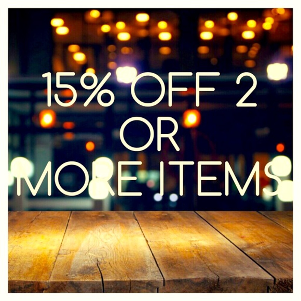 15% off 2 or more items